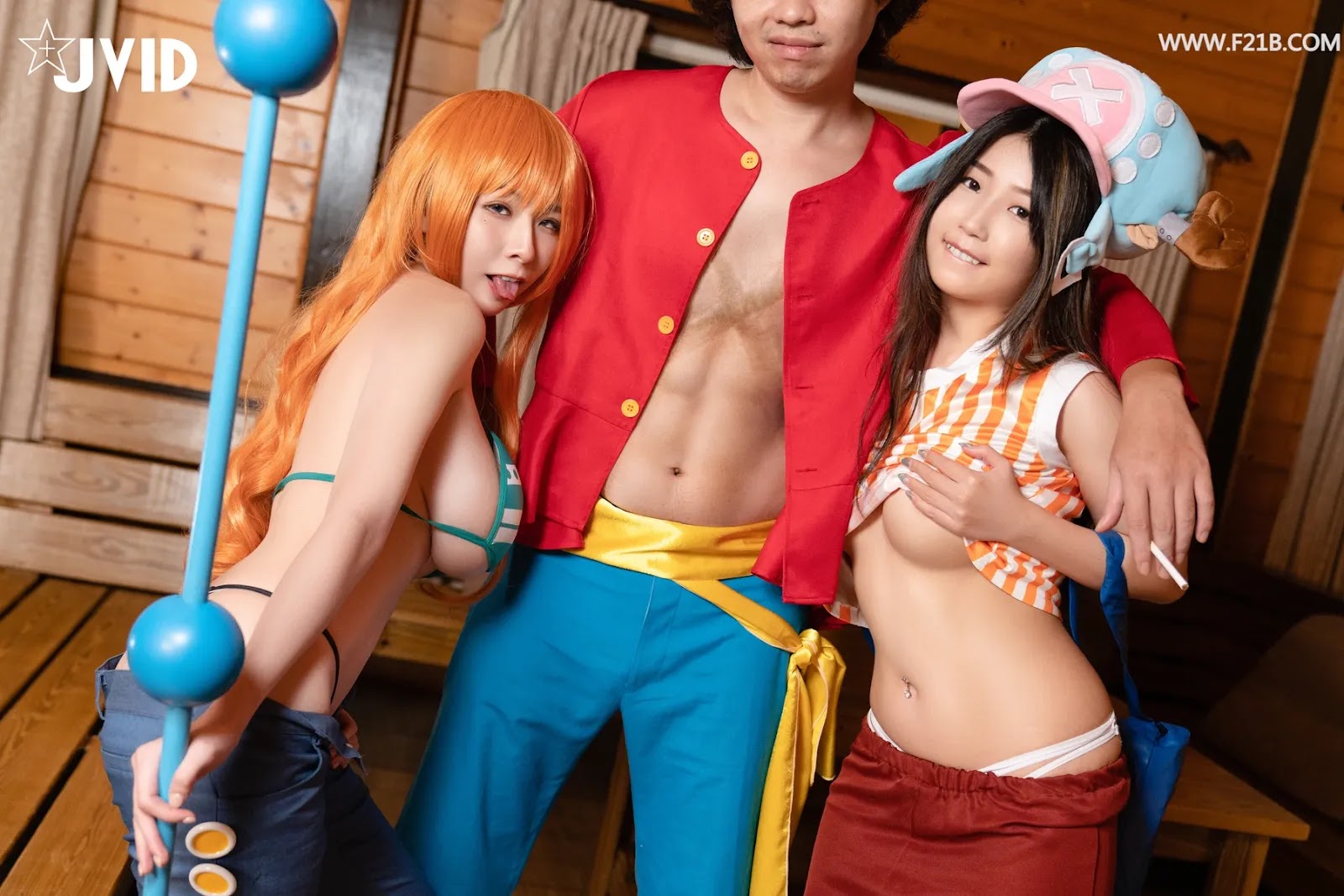 JVID精品 动漫同人大作▌淫贼王▌萌女乔巴白虎翘乳 G奶波霸娜美榨汁路飞 淫欲四海征服新世界 Vol.01 27